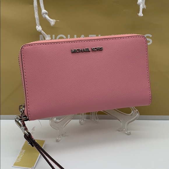 MICHAEL KORS MD ZA PHONE HOLDER WALLET Carnation - Picture 2 of 16